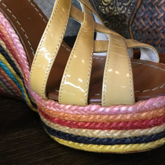 Kate Spade rainbow wedge platform shoe - Picture 4 of 7